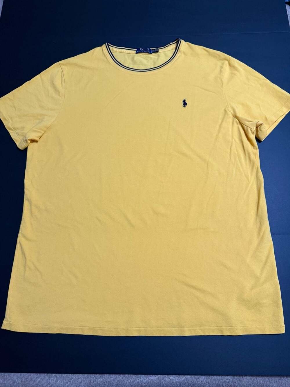 Polo Ralph Lauren Ringer Crew T-Shirt Size XXL Yellow Cotton